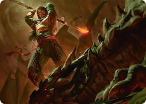 Sarkhan's Resolve Art Card (18/54) (18) (Art Series: Tarkir: Dragonstorm)