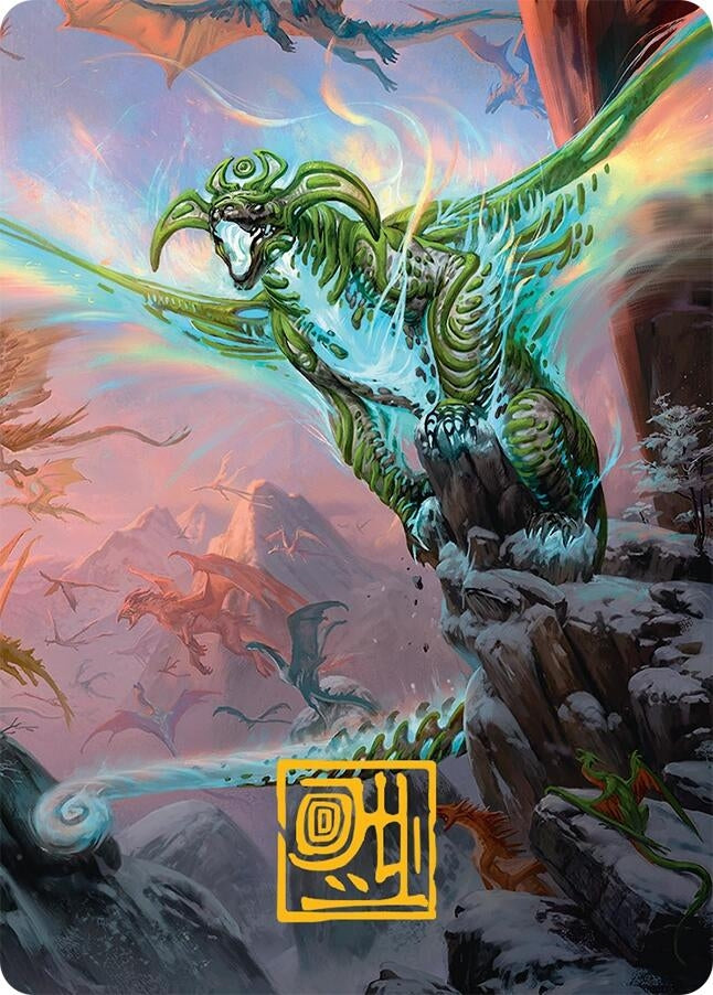 Ureni of the Unwritten Art Card (51/54) (Gold-Stamped Signature) (51) (Art Series: Tarkir: Dragonstorm)
