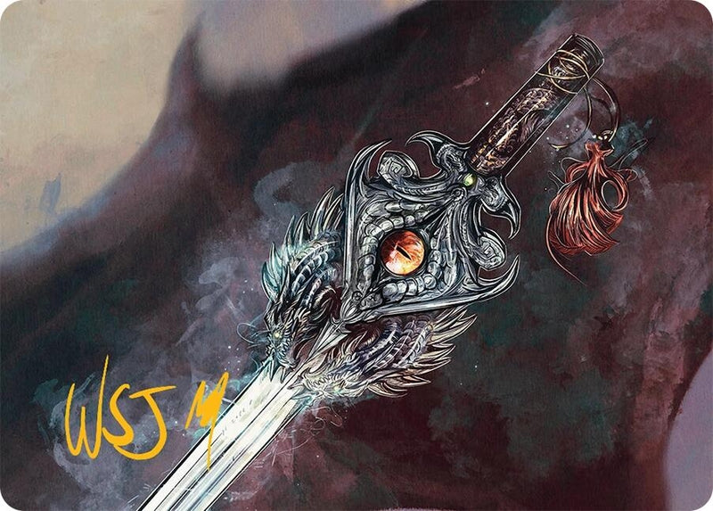 Dragonfire Blade Art Card (40/54) (Gold-Stamped Signature) (40) (Art Series: Tarkir: Dragonstorm)