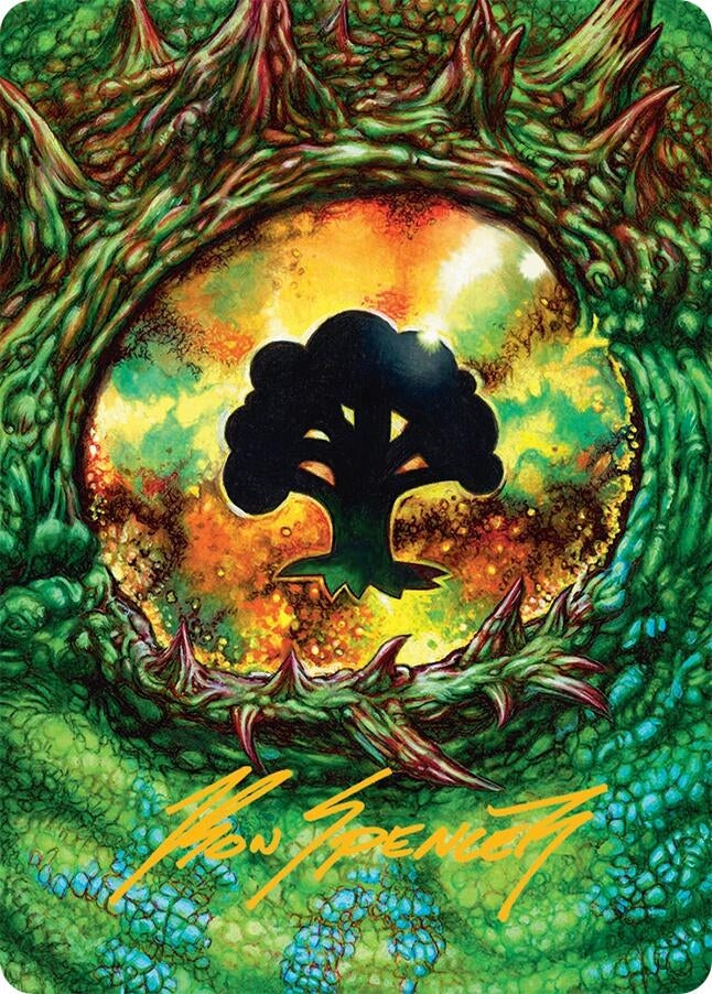 Forest Art Card (32/54) (Gold-Stamped Signature) (32) (Art Series: Tarkir: Dragonstorm)