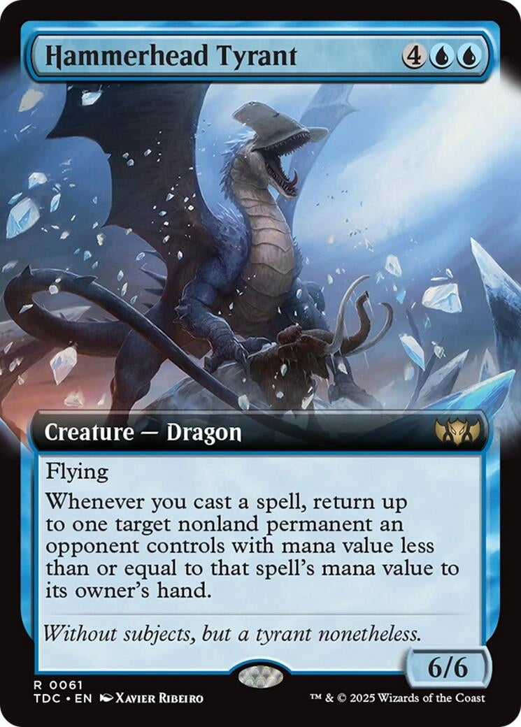 Hammerhead Tyrant (Extended Art) (61) (Commander: Tarkir: Dragonstorm) (TDC)
