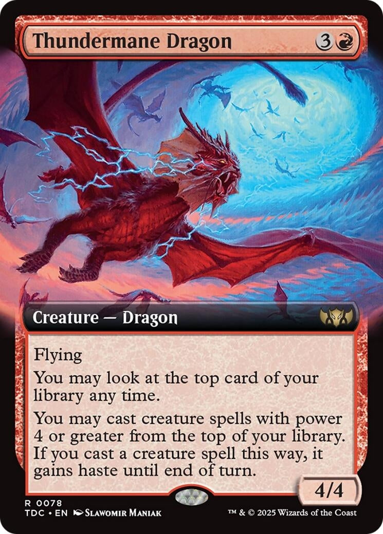 Thundermane Dragon (Extended Art) (78) (Commander: Tarkir: Dragonstorm) (TDC)