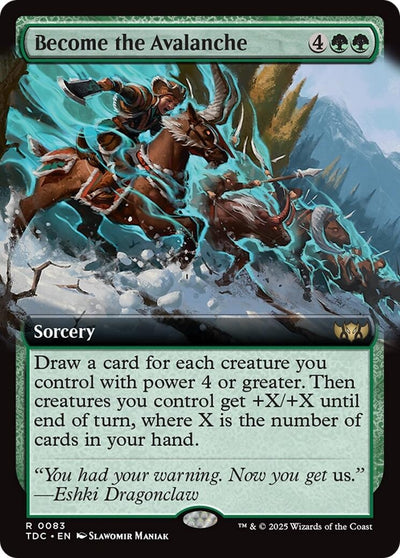 Become the Avalanche (Extended Art) (83) (Commander: Tarkir: Dragonstorm) (TDC)
