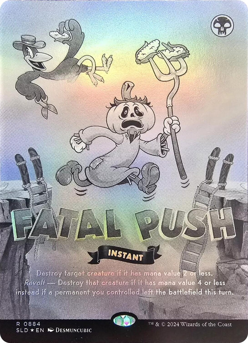 Fatal Push (0884) (Black & White Foil) (884) (Secret Lair Drop Series)