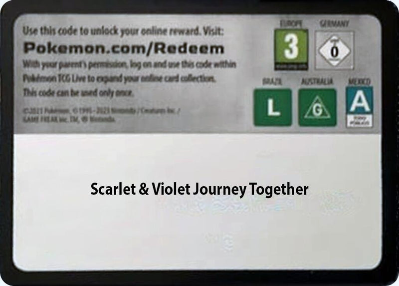Code Card - Journey Together Booster Pack (SV09: Journey Together)