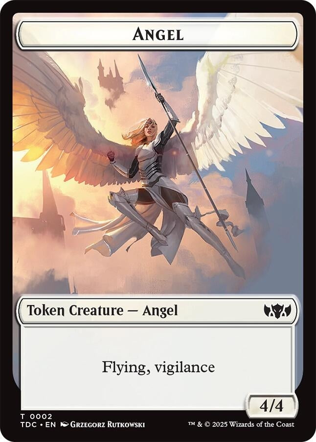 Angel // Spirit  Double-Sided Token (2 // 6) (Commander: Tarkir: Dragonstorm)