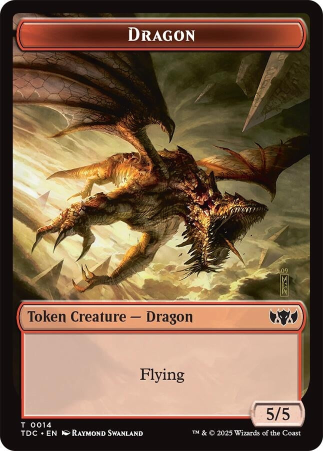 Dragon (0014) // Treasure Double-Sided Token (14 // 16) (Commander: Tarkir: Dragonstorm)