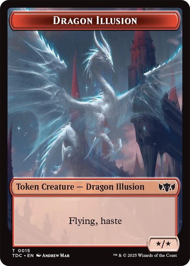 Dragon Illusion // Monk Double-Sided Token (15 // 3) (Commander: Tarkir: Dragonstorm)