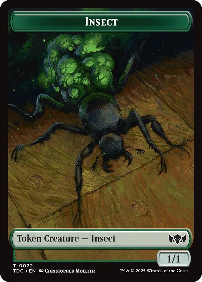 Insect (0022) // Zombie Druid Double-Sided Token (22 // 10) (Commander: Tarkir: Dragonstorm)