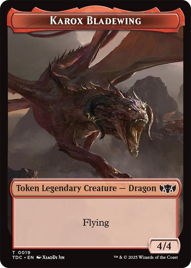 Karox Bladewing // Copy Double-Sided Token (19 // 1) (Commander: Tarkir: Dragonstorm)