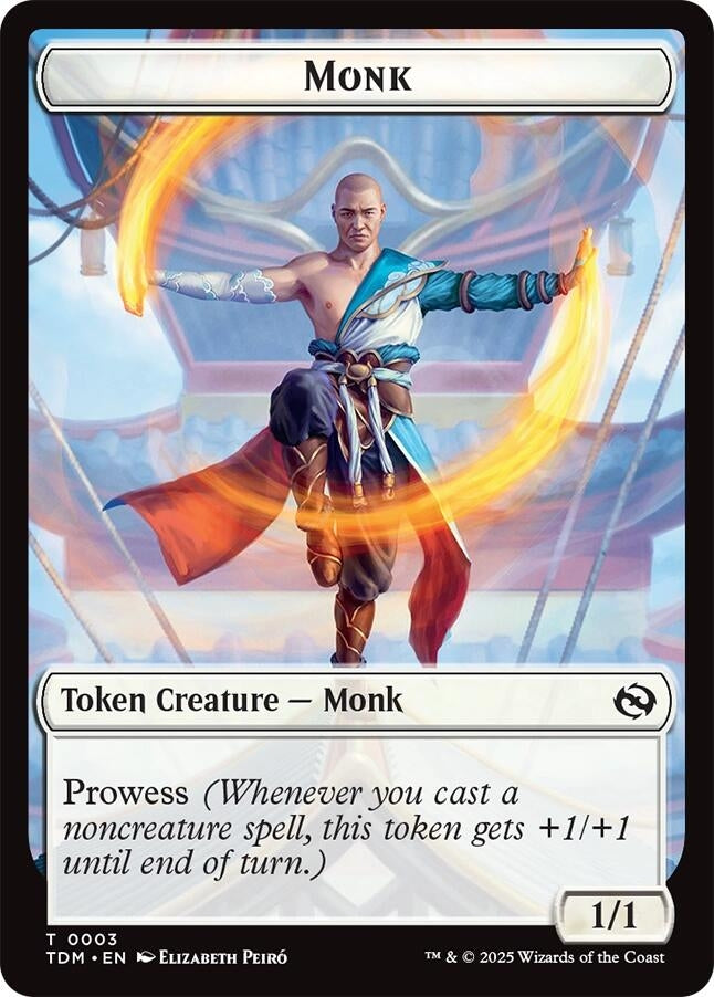 Monk // Treasure Double-Sided Token (3 // 16) (Tarkir: Dragonstorm)