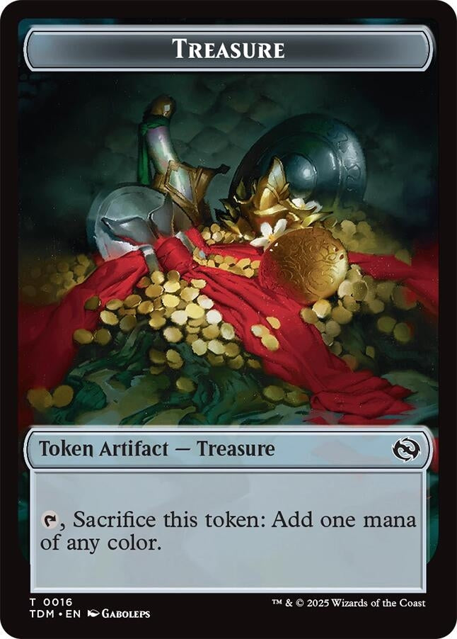 Treasure // Zombie Druid Double-Sided Token (16 // 10) (Commander: Tarkir: Dragonstorm)