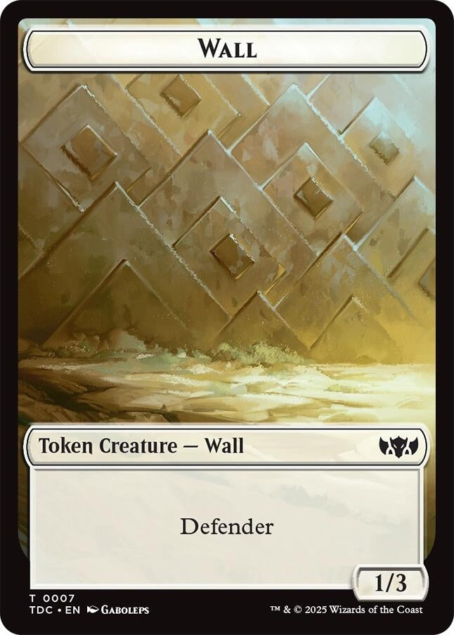 Wall // Spider Double-Sided Token (7 // 25) (Commander: Tarkir: Dragonstorm)