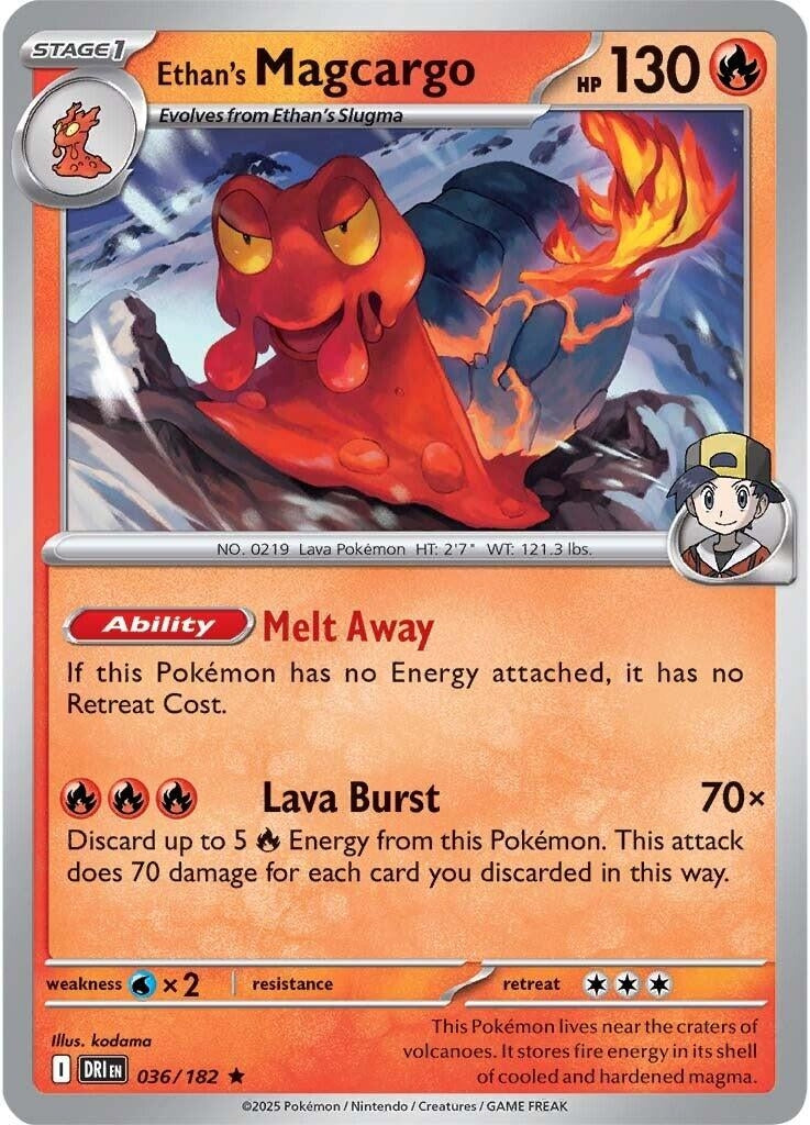 Image for Ethan's Magcargo (036/182) (SV10: Destined Rivals) - Pokemon