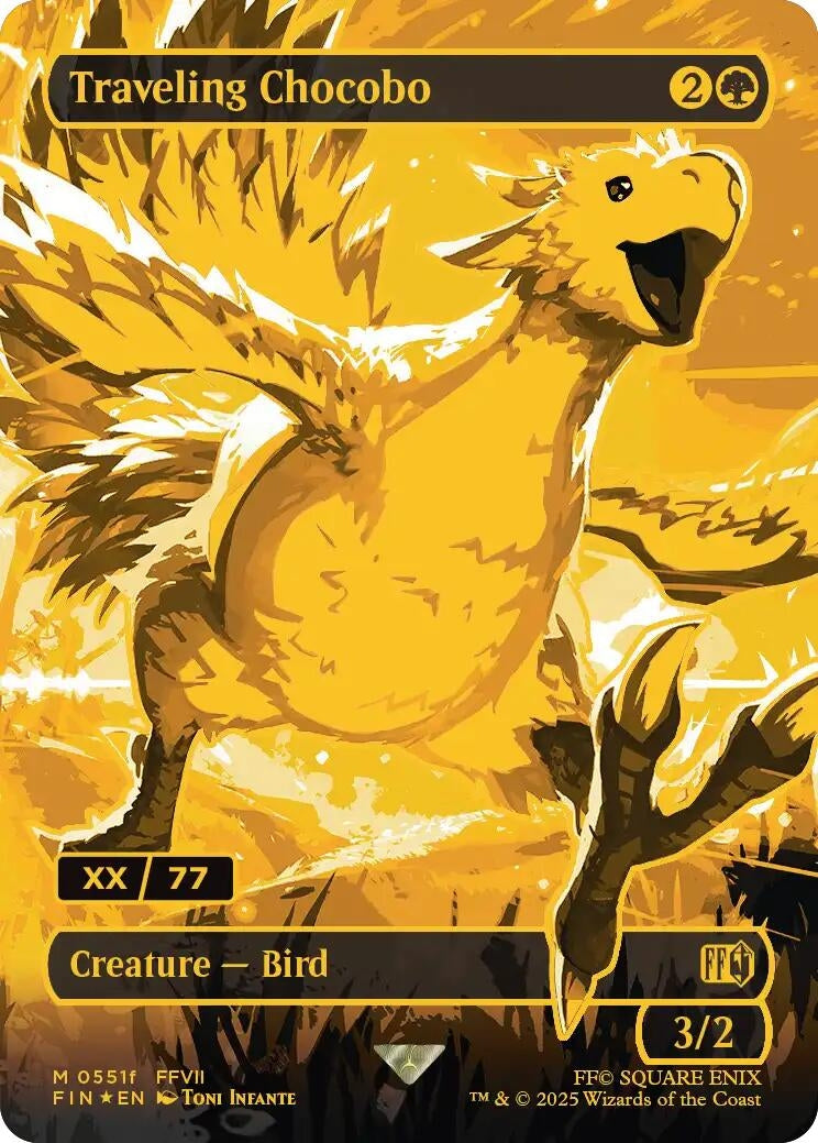 Image for Traveling Chocobo (Borderless) (Serial Numbered) (551f) - Magic: The Gathering