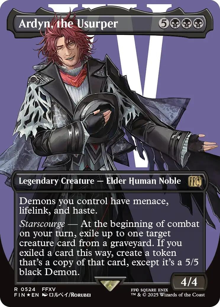 Ardyn, the Usurper (0524) (Borderless) (Surge Foil) (524) (FINAL FANTASY)