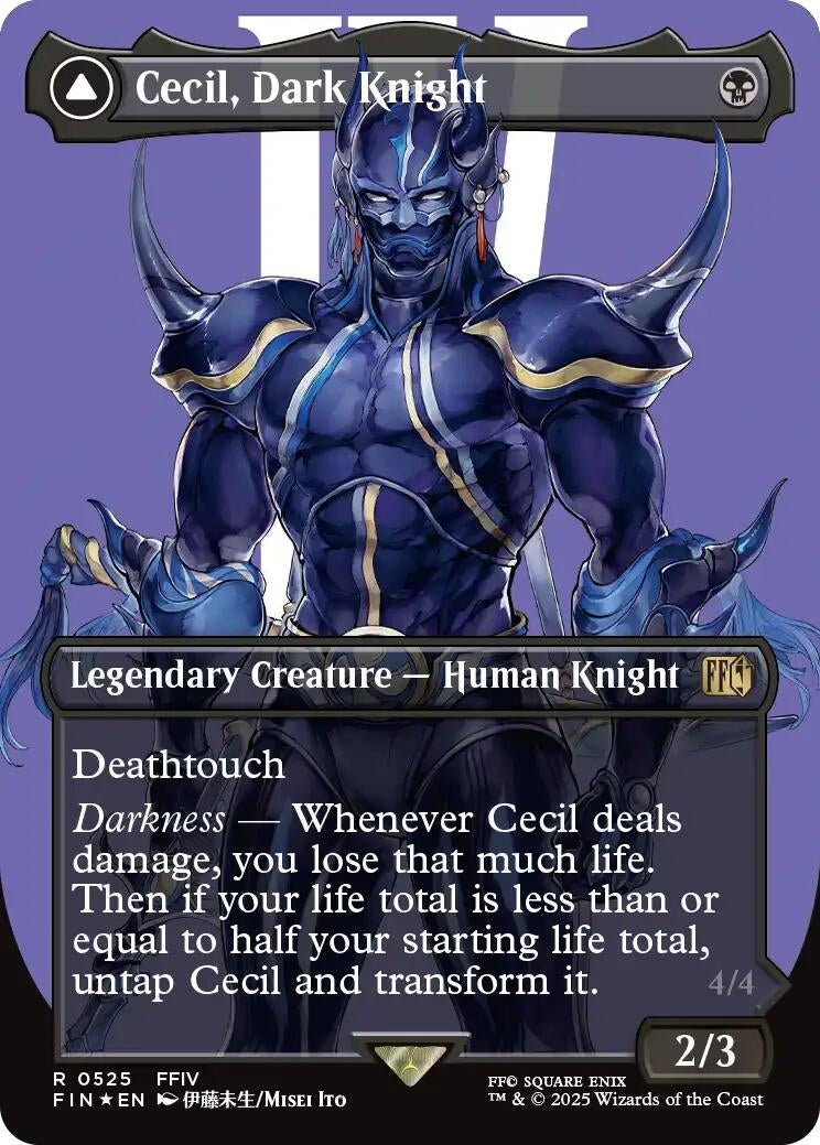 Cecil, Dark Knight (Borderless) (Surge Foil) (525) (FINAL FANTASY)