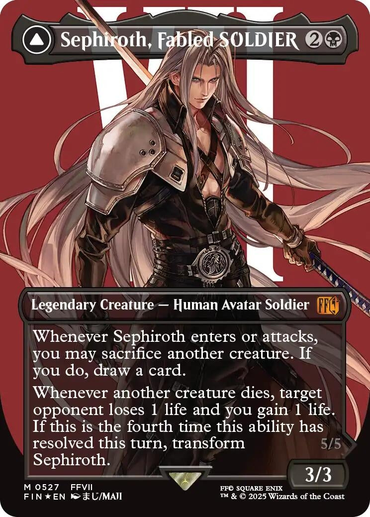 Sephiroth, Fabled SOLDIER (Borderless) (Surge Foil) (527) (FINAL FANTASY)