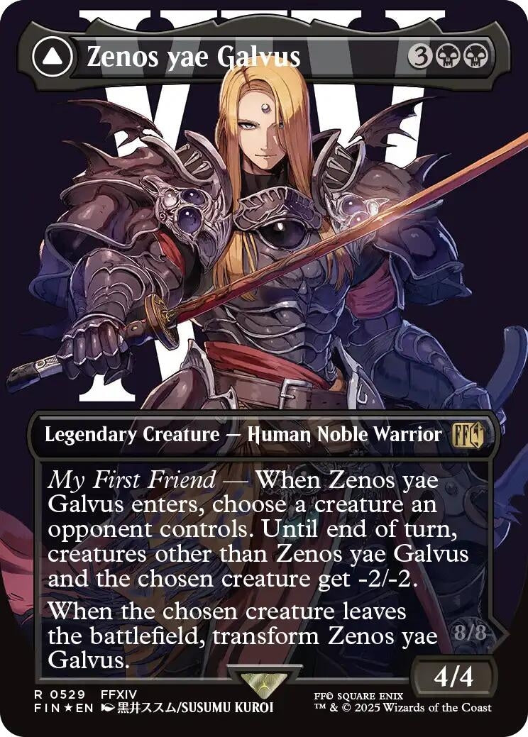 Zenos yae Galvus (Borderless) (Surge Foil) (529) (FINAL FANTASY)