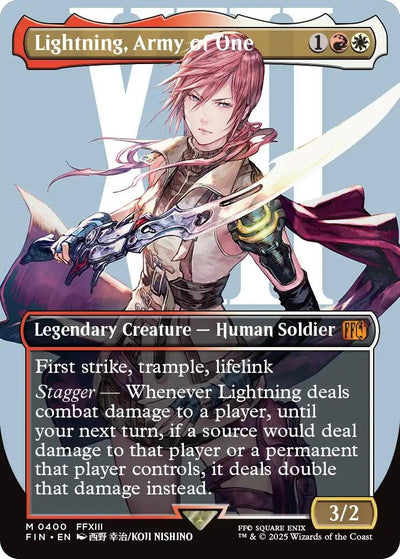 Lightning, Army of One (0400) (Borderless) (400) (FINAL FANTASY)