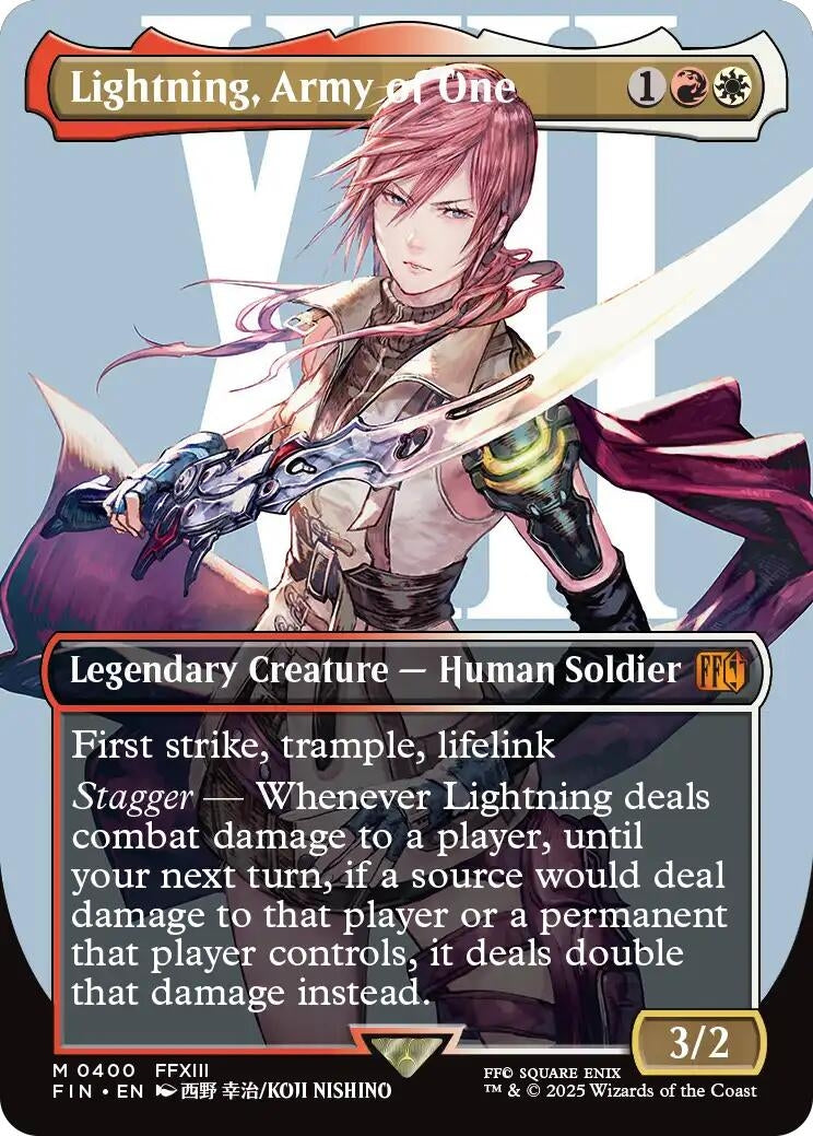 Lightning, Army of One (0400) (Borderless) (400) (FINAL FANTASY)
