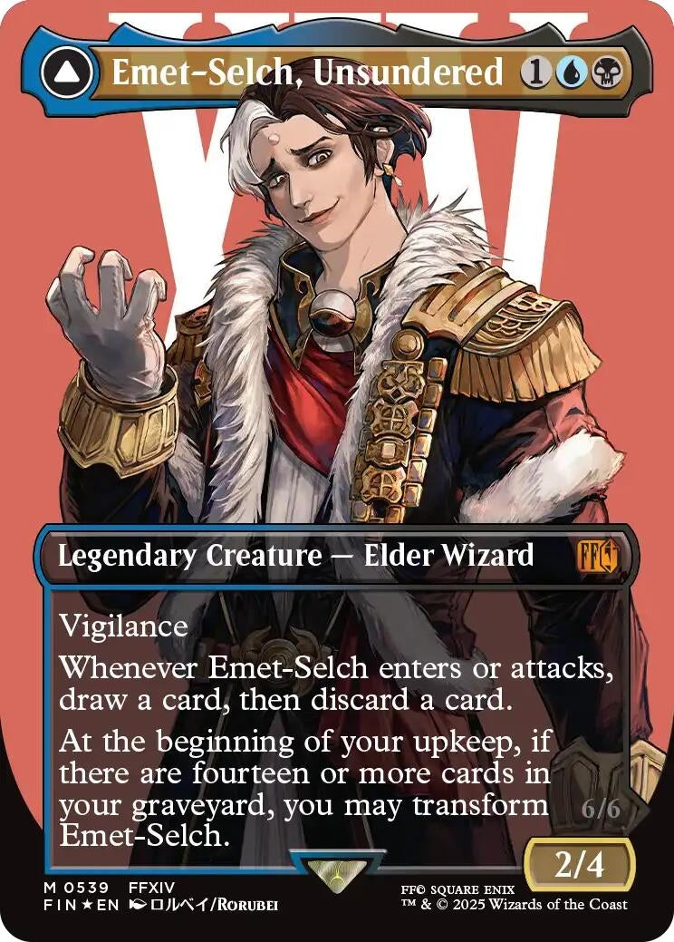 Emet-Selch, Unsundered (Borderless) (Surge Foil) (539) (FINAL FANTASY)