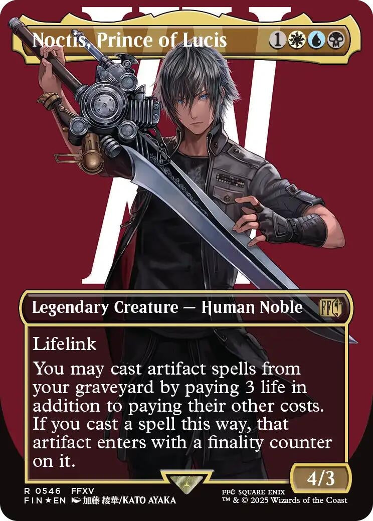 Noctis, Prince of Lucis (Borderless) (Surge Foil) (546) (FINAL FANTASY)