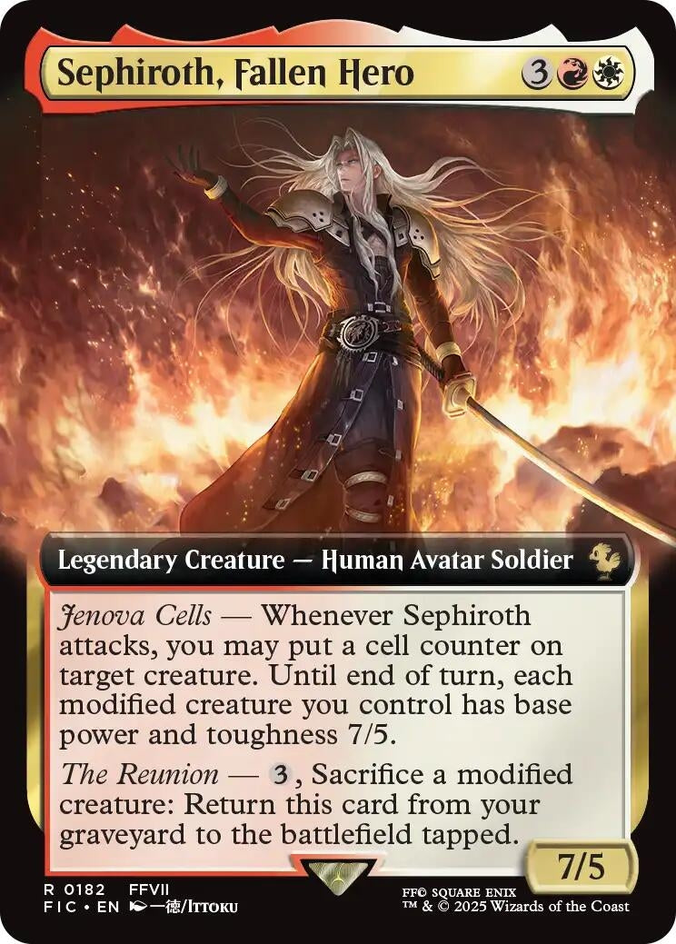 Sephiroth, Fallen Hero (Extended Art) (182) (Commander: FINAL FANTASY)