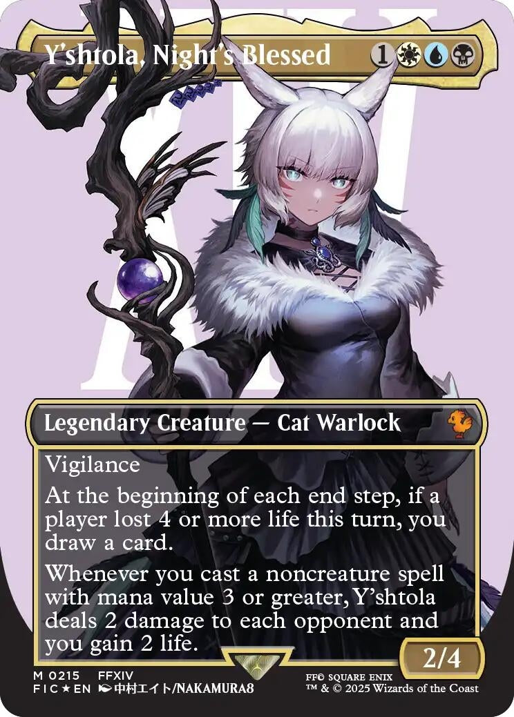 Y'shtola, Night's Blessed (Borderless) (Surge Foil) (215) (Commander: FINAL FANTASY)
