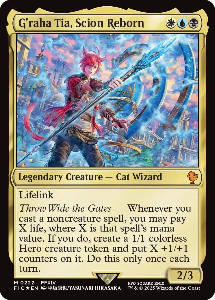 G'raha Tia, Scion Reborn (Surge Foil) (222) (Commander: FINAL FANTASY)