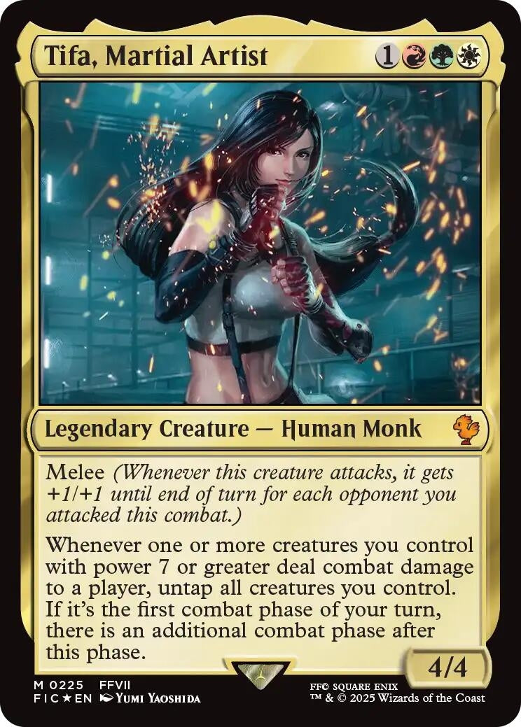 Tifa, Martial Artist (Surge Foil) (225) (Commander: FINAL FANTASY)