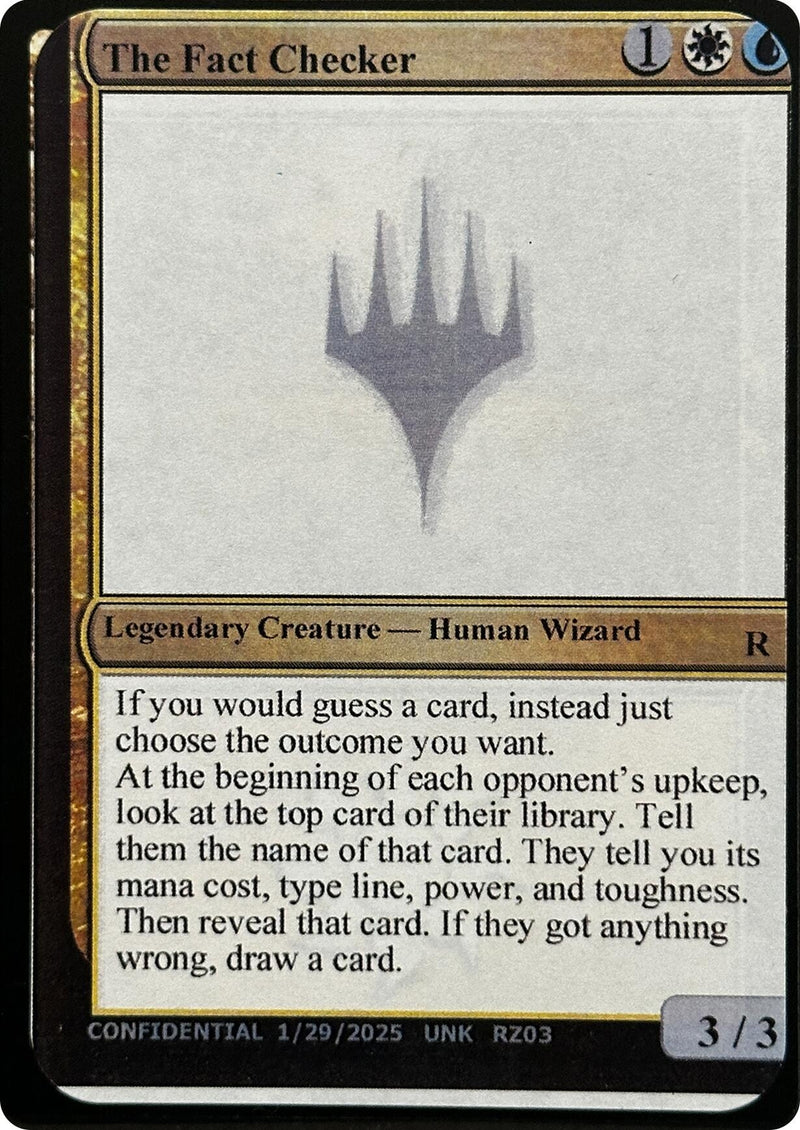 The Fact Checker (Un-Known Event Playtest Cards)