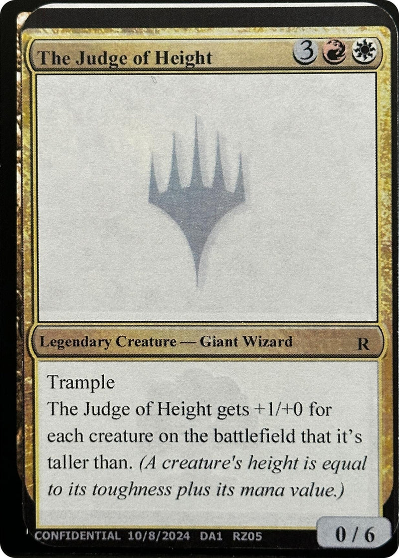 The Judge of Height (Un-Known Event Playtest Cards)