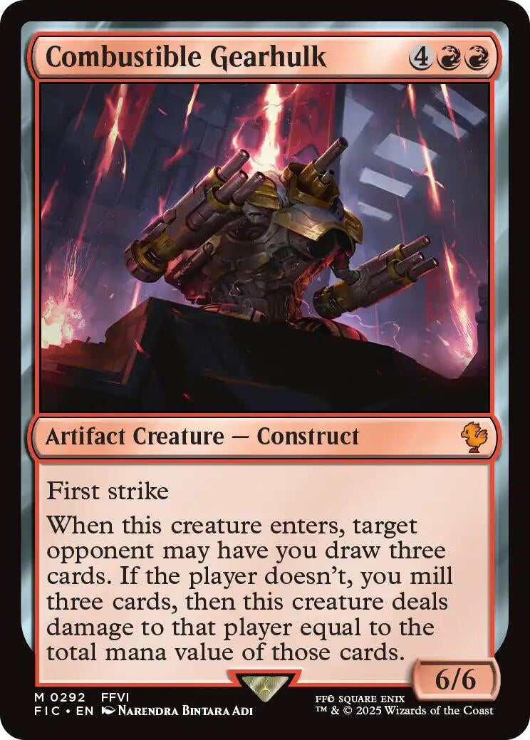 Combustible Gearhulk (292) (Commander: FINAL FANTASY)