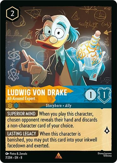 Ludwig Von Drake - All-Around Expert (7/204) (Reign of Jafar)