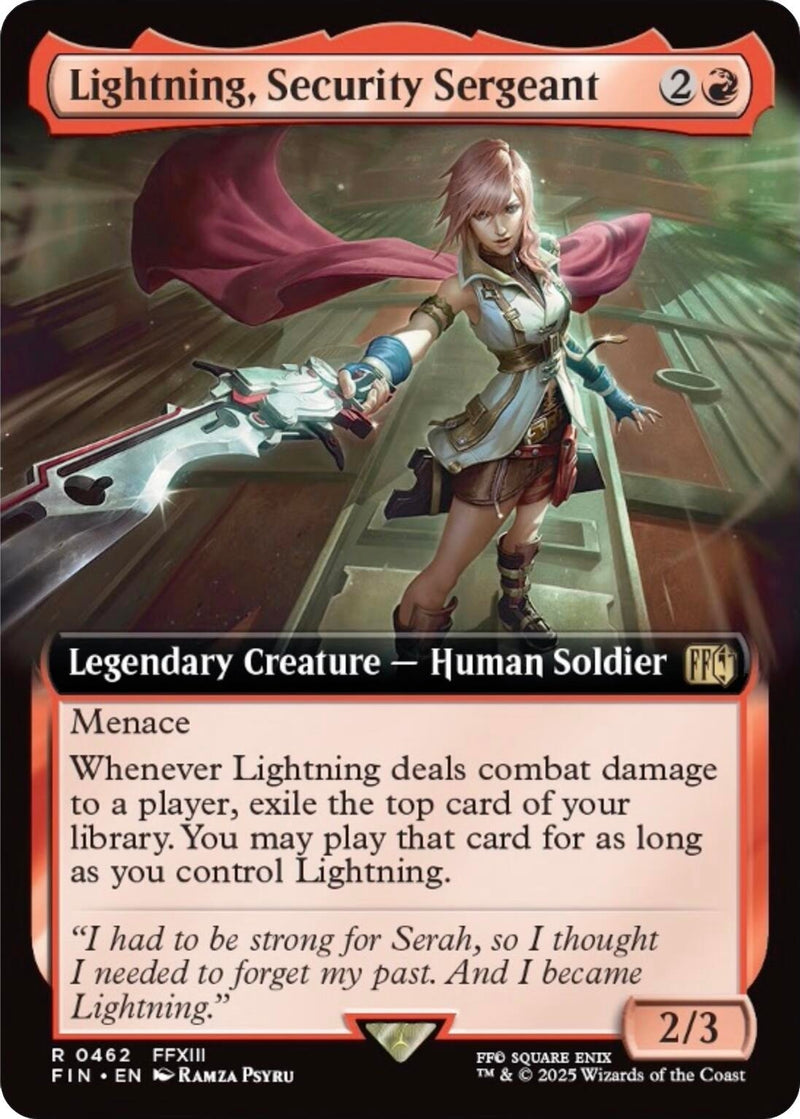 Lightning, Security Sergeant (Extended Art) (462) (FINAL FANTASY)