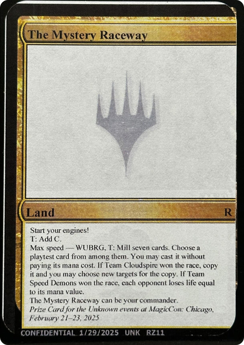 The Mystery Raceway (Un-Known Event Playtest Cards)