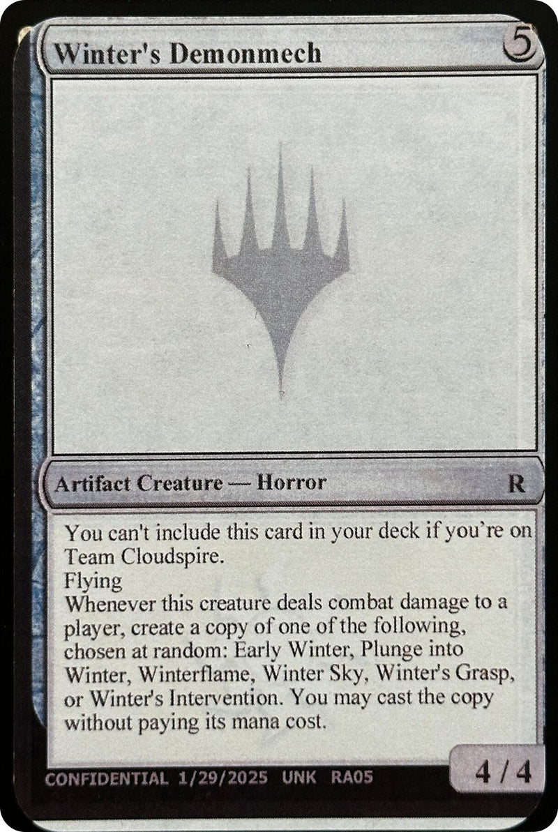 Winter's Demonmech (Un-Known Event Playtest Cards)