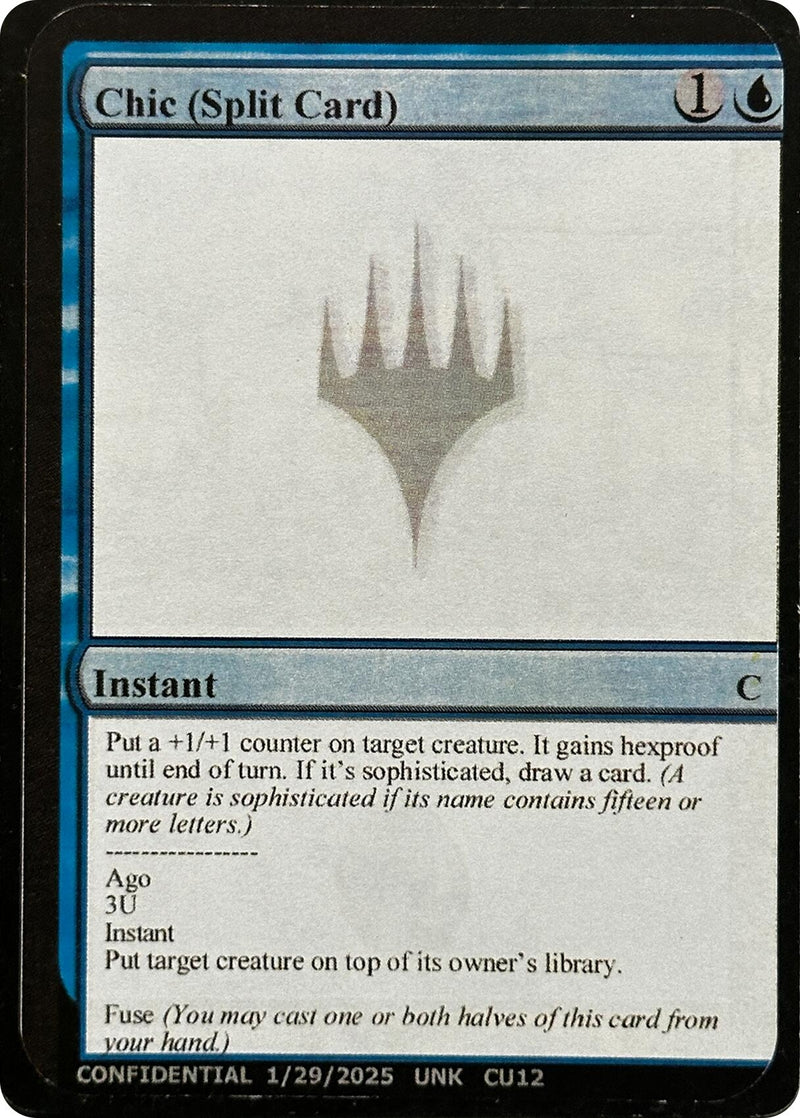 Chic (Split Card) (Un-Known Event Playtest Cards)