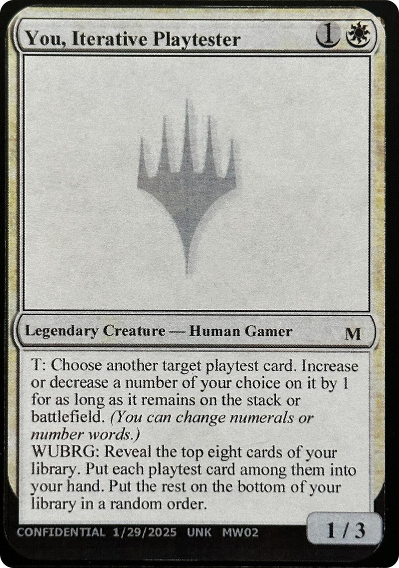 You, Iterative Playtester (Un-Known Event Playtest Cards)