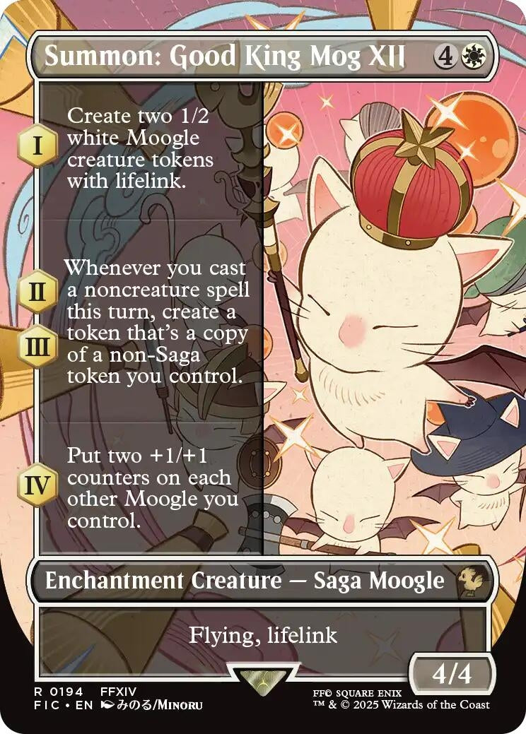 Summon: Good King Mog XII (Borderless) (194) (Commander: FINAL FANTASY)