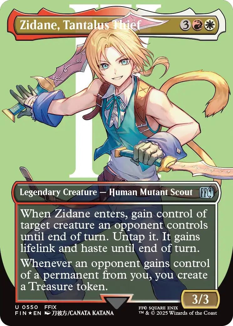 Zidane, Tantalus Thief (Borderless) (Surge Foil) (550) (FINAL FANTASY)