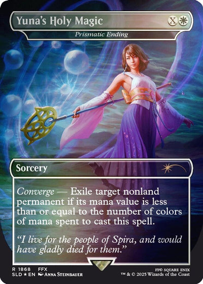 Yuna's Holy Magic - Prismatic Ending (Rainbow Foil) (1868) (Secret Lair Drop Series)