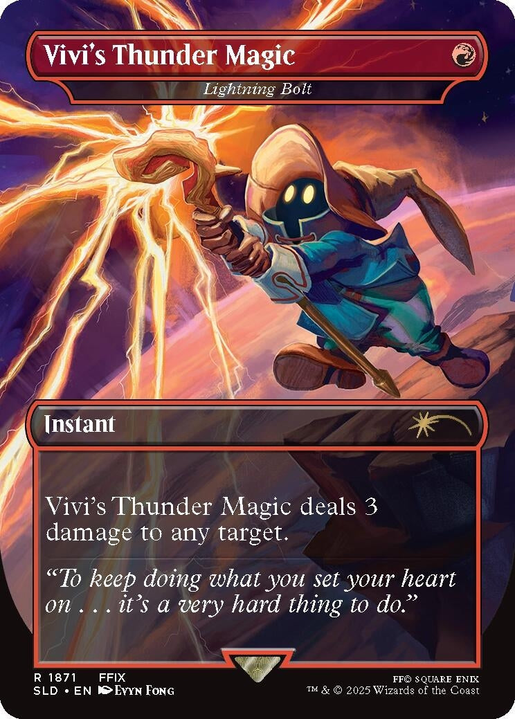 Vivi's Thunder Magic - Lightning Bolt (1871) (Secret Lair Drop Series)