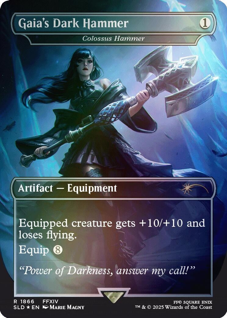 Gaia's Dark Hammer - Colossus Hammer (Rainbow Foil) (1866) (Secret Lair Drop Series)