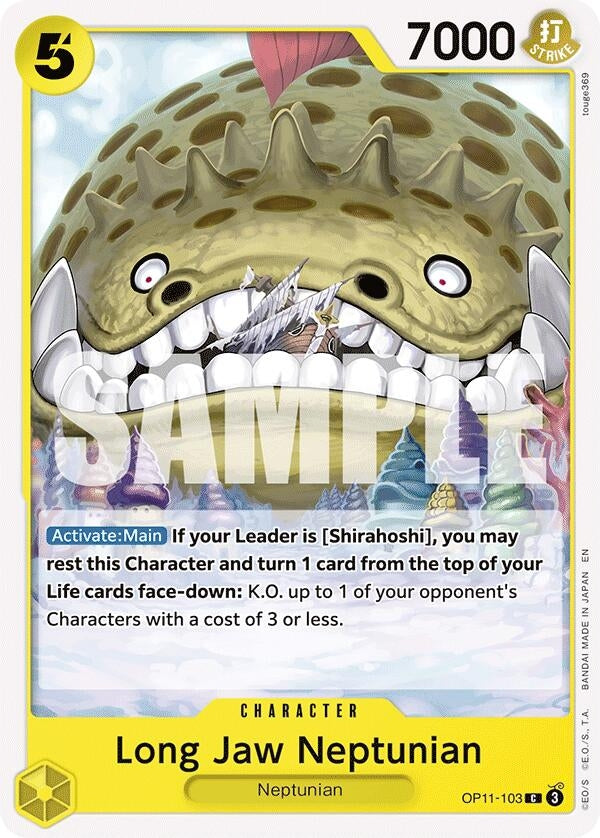 Image for Long-Jaw Neptunian (OP11-103) (A Fist of Divine Speed) - One Piece Card Game