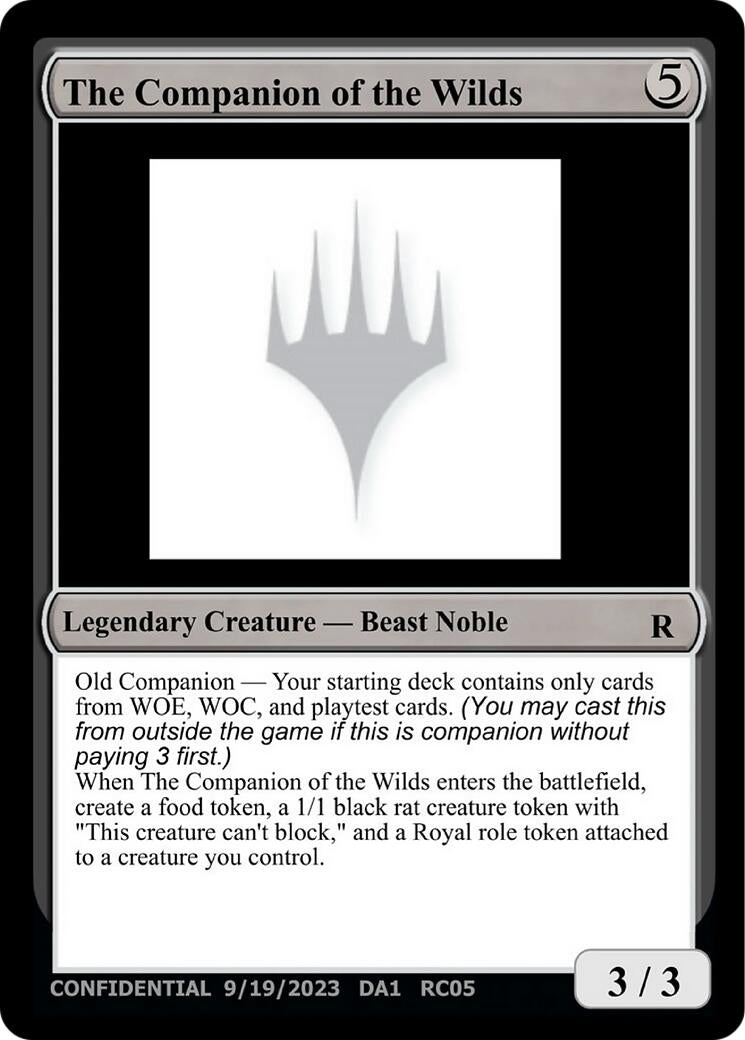 The Companion of the Wilds (Un-Known Event Playtest Cards)