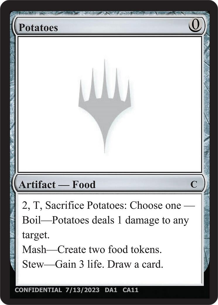 Potatoes (Un-Known Event Playtest Cards)