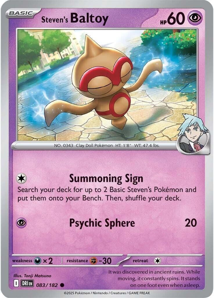 Image for Steven's Baltoy (083/182) (SV10: Destined Rivals) - Pokemon