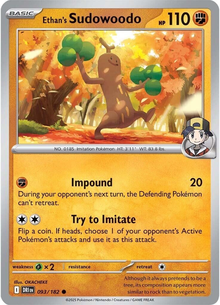 Image for Ethan's Sudowoodo (093/182) (SV10: Destined Rivals) - Pokemon